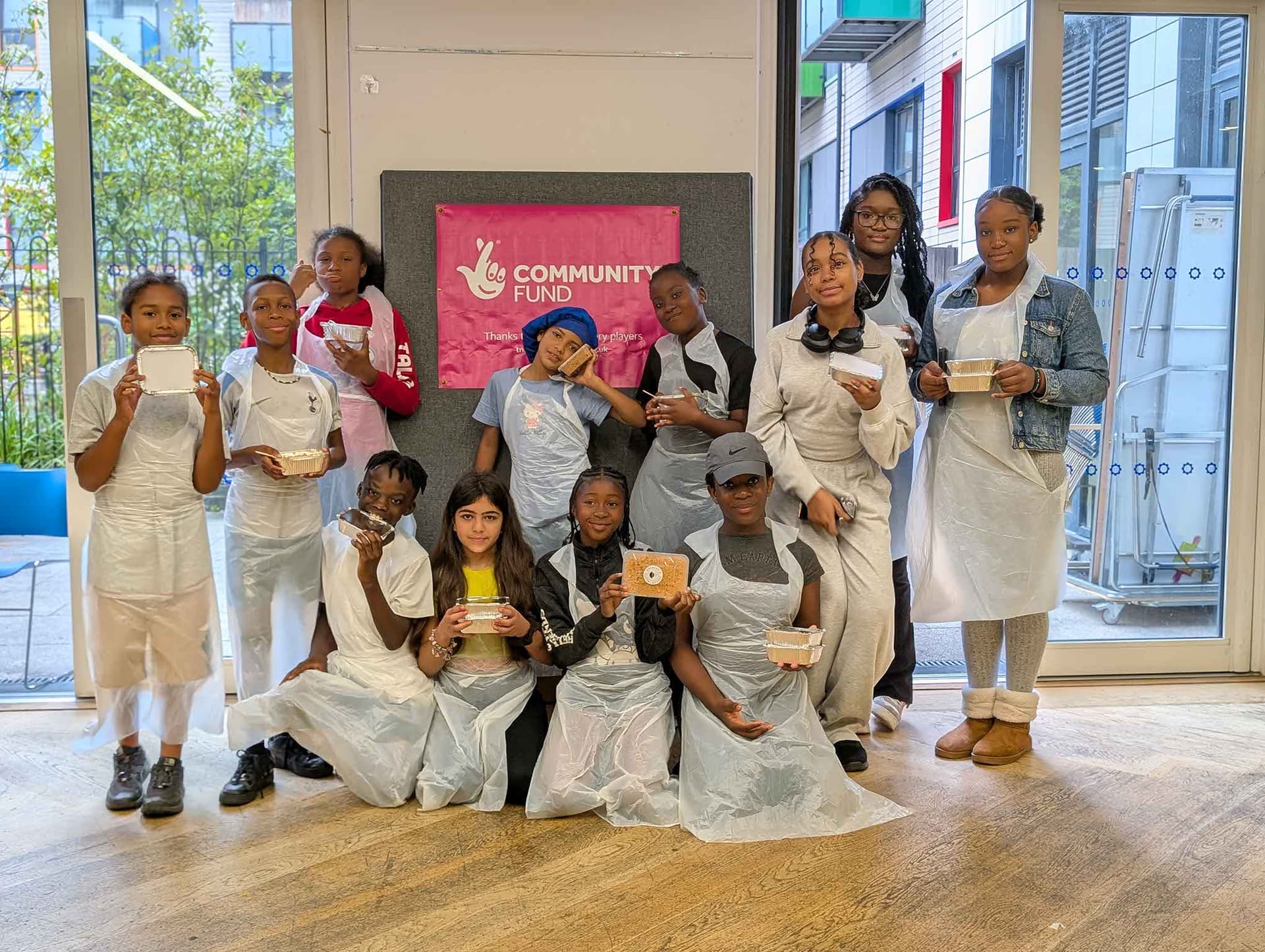 Students in cooking workshop
